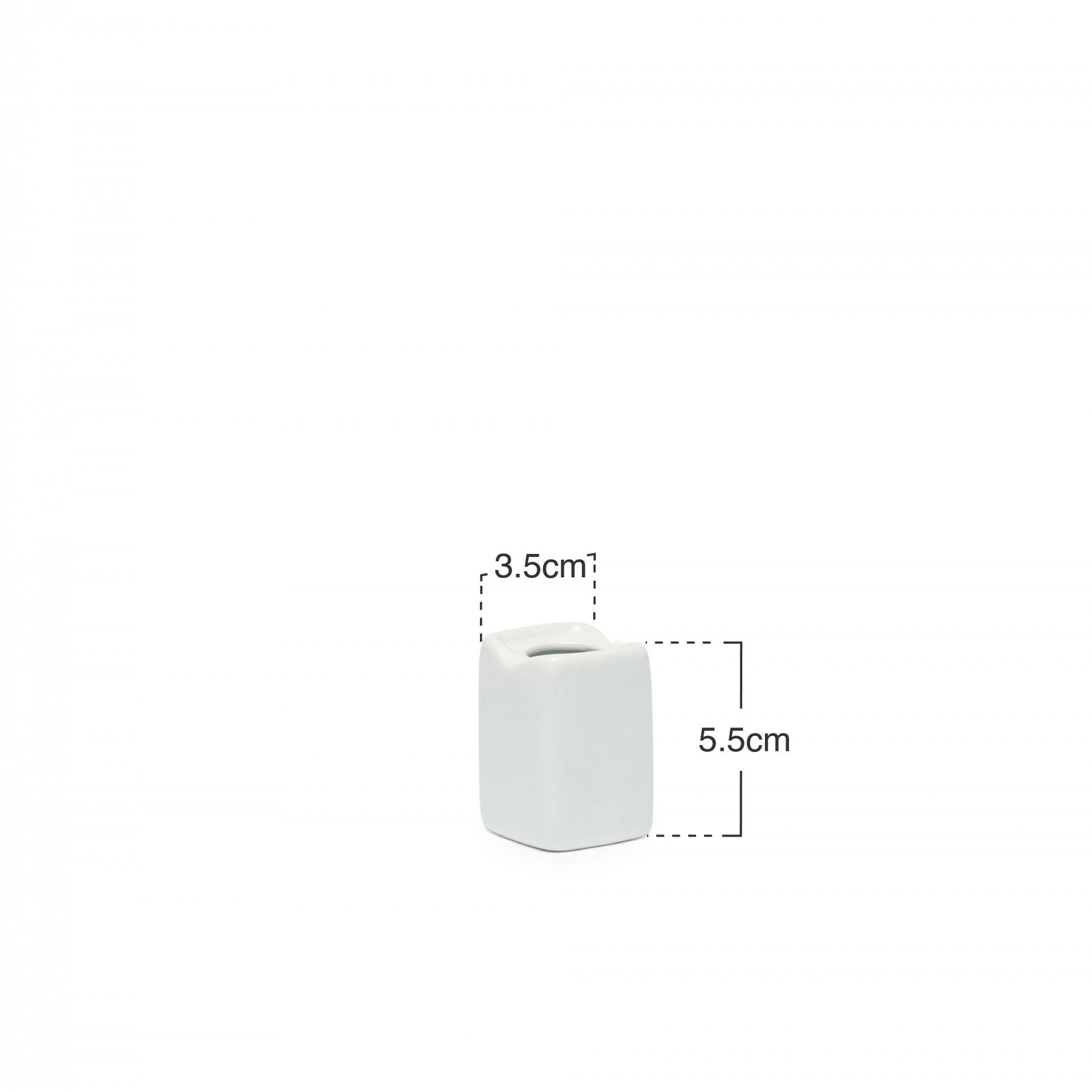 Paliteiro Porcelana Simple Branco 3.5X3.5X5.5cm