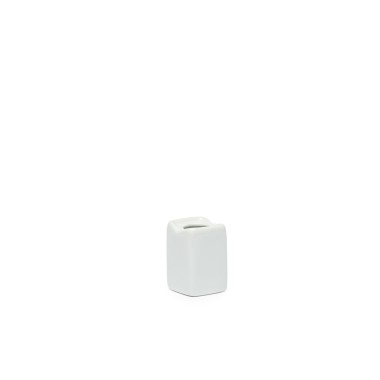 Paliteiro Porcelana Simple Branco 3.5X3.5X5.5cm