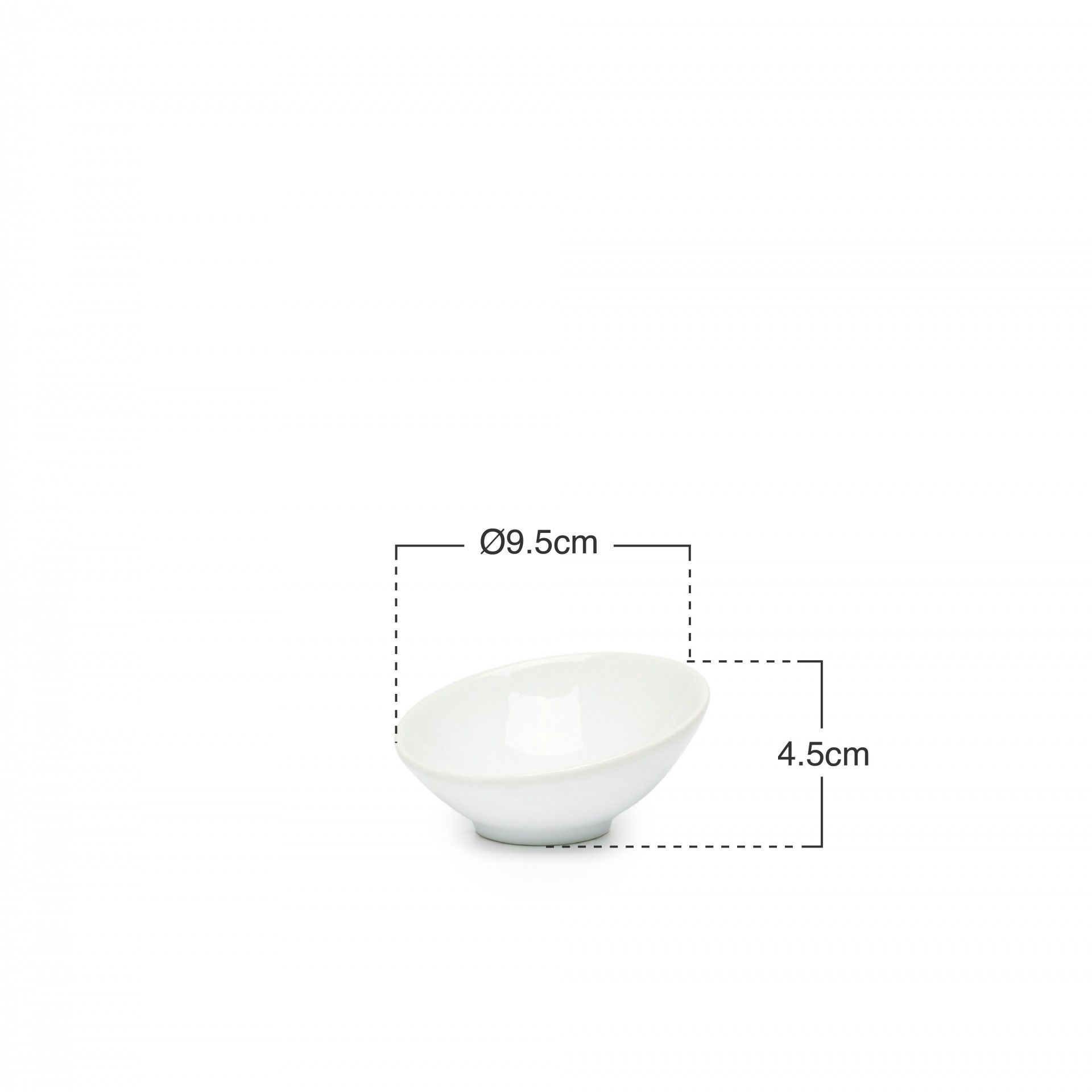 Taça Porcelana Trattoria Branco 9.5X4.5cm
