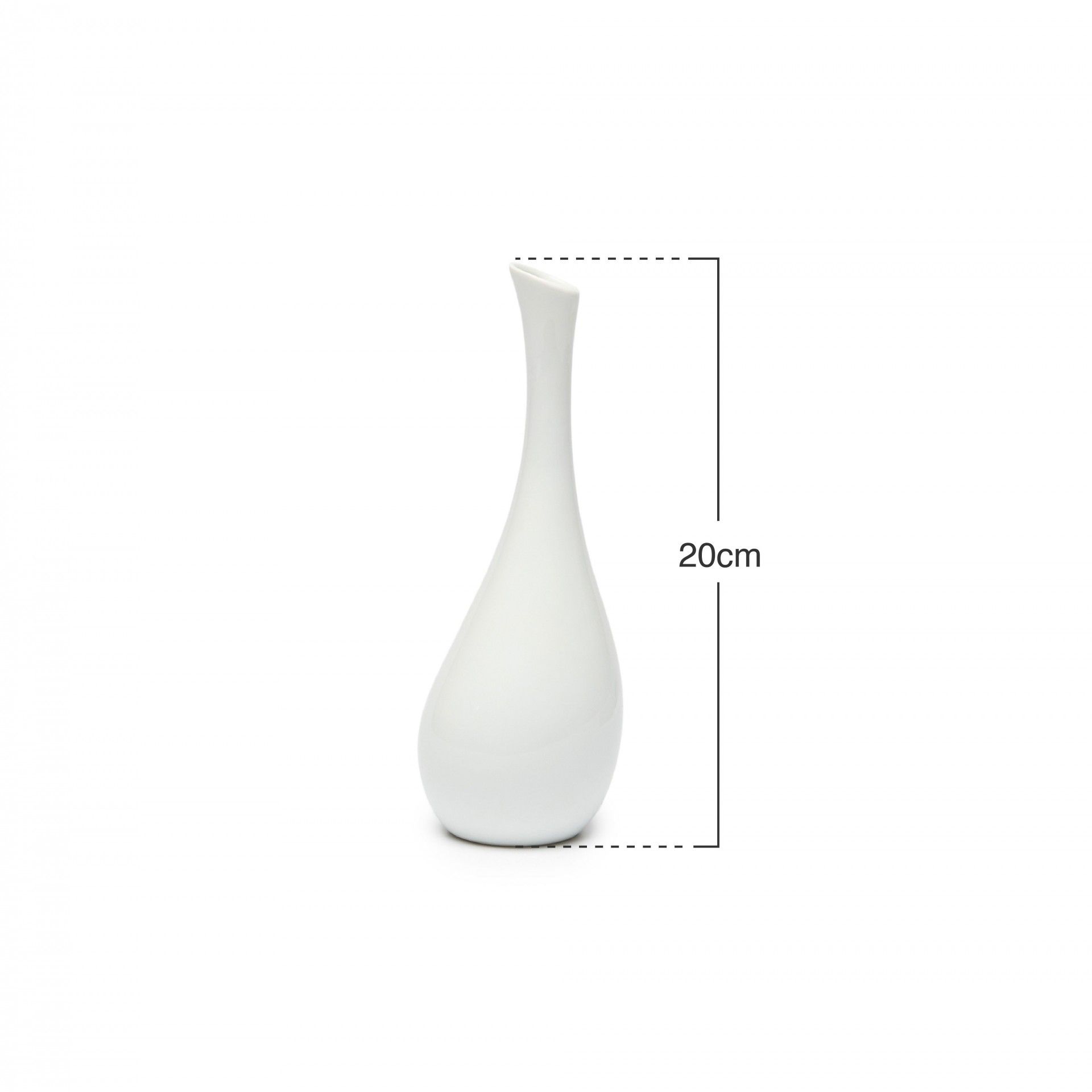 Jarra Porcelana Branco 20cm
