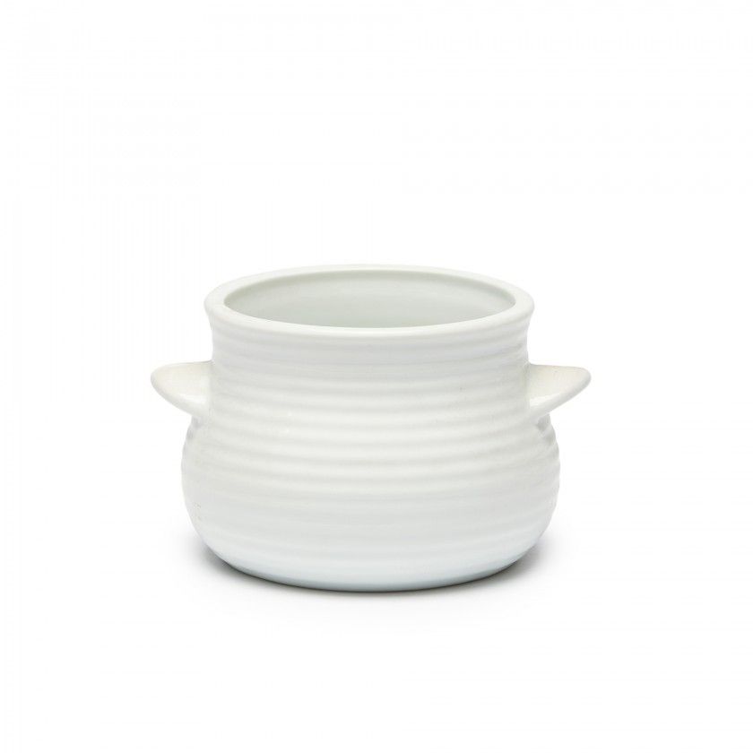 Pote Porcelana Branco 37cl 13.3X11X7.8cm Pote Porcelana Branco 37cl 13.3X11X7.8cm