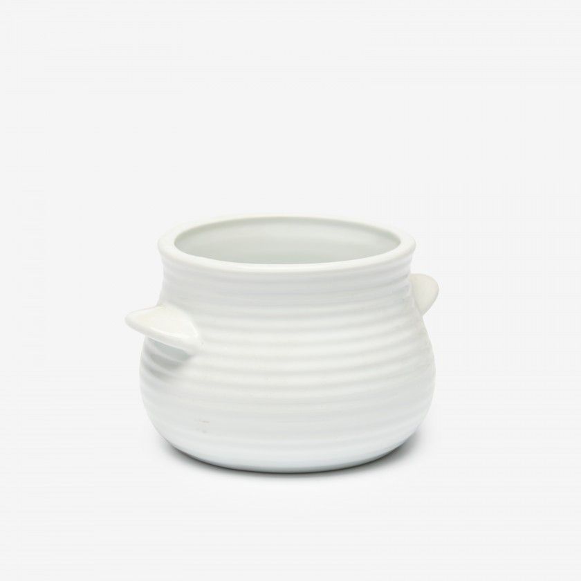 Pote Porcelana Branco 37cl 13.3X11X7.8cm Pote Porcelana Branco 37cl 13.3X11X7.8cm