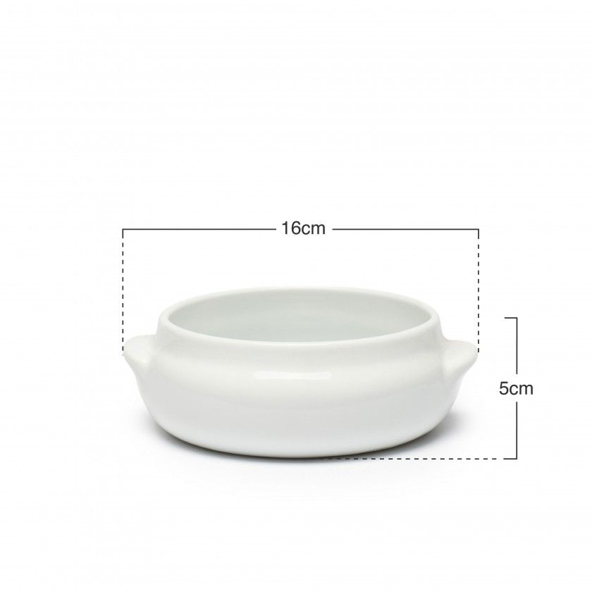 Caçarola com Asas Branco 16X13.5X5cm Caçarola com Asas Branco 16X13.5X5cm