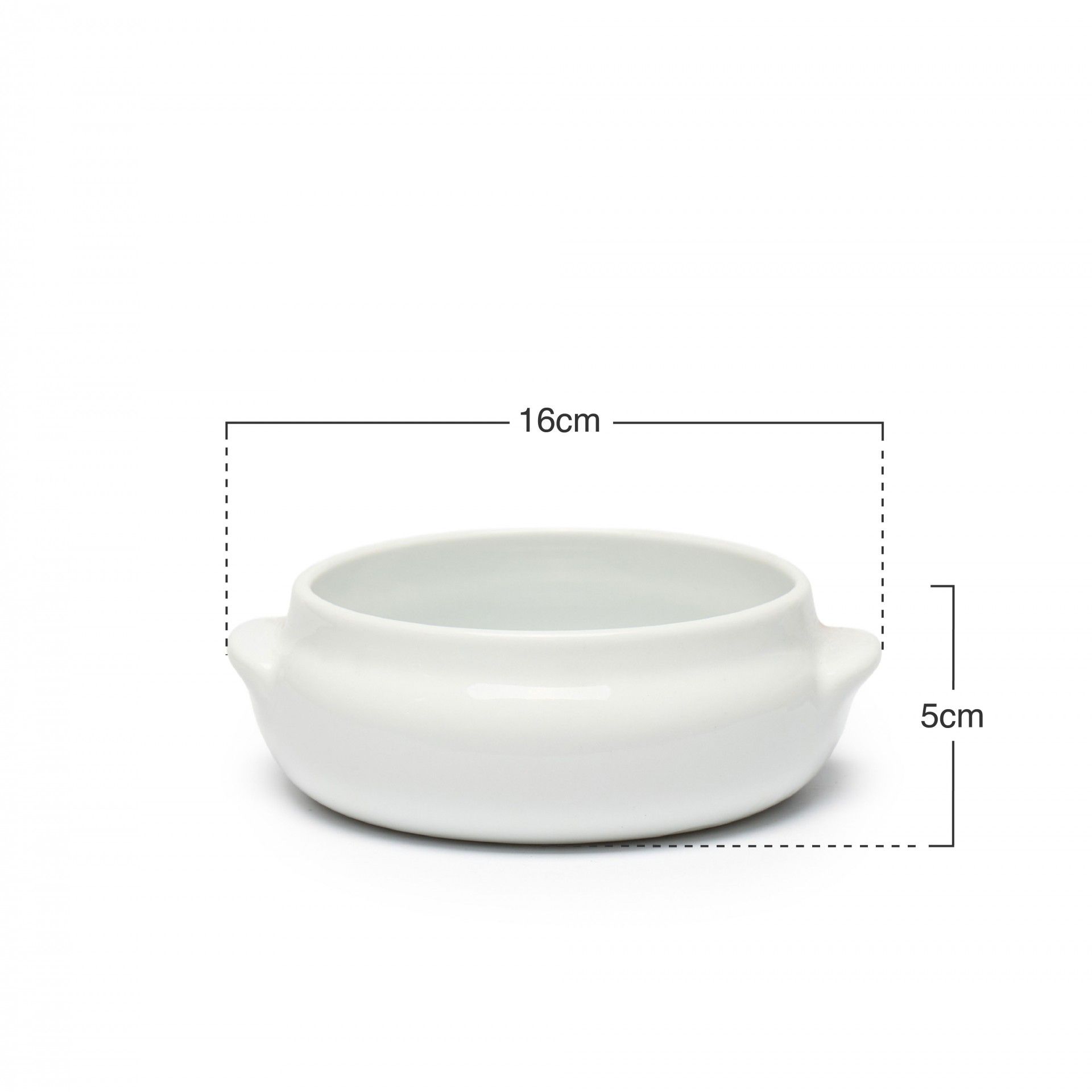 Caçarola com Asas Branco 16X13.5X5cm