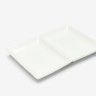 Prato Aperitivos Porcelana 2 Divis�rias 16.5X12X2.5cm