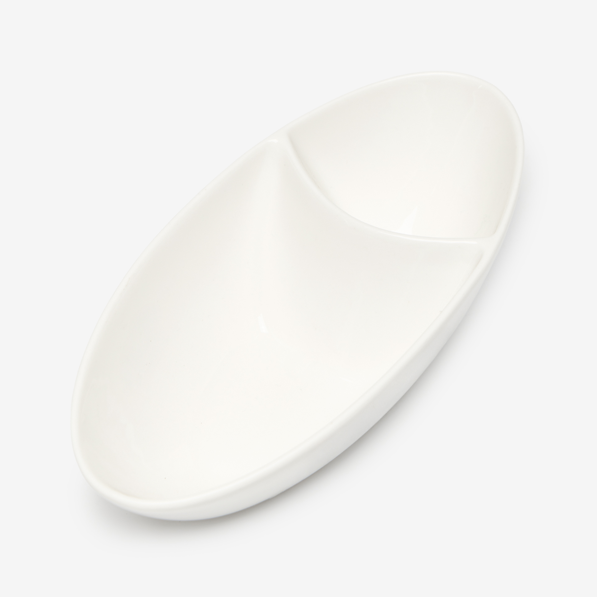 Bandeja Porcelana Olive Branco 19X9cm
