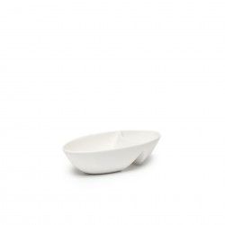 Bandeja Porcelana Olive Branco 19X9cm Bandeja Porcelana Olive Branco 19X9cm