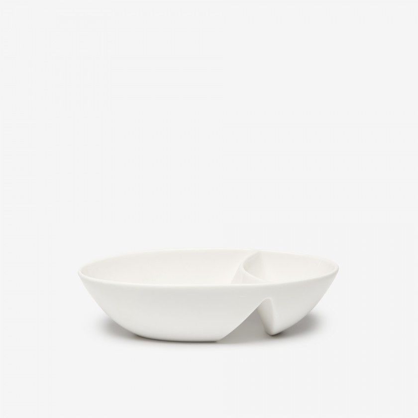 Bandeja Porcelana Olive Branco 19X9cm Bandeja Porcelana Olive Branco 19X9cm