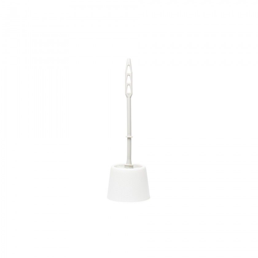 Escovilhão Piaçaba Wc Roma Branco 11.5X35cm Escovilhão Piaçaba Wc Roma Branco 11.5X35cm