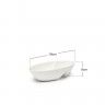 Bandeja Porcelana Olive Branco 19X9cm Bandeja Porcelana Olive Branco 19X9cm
