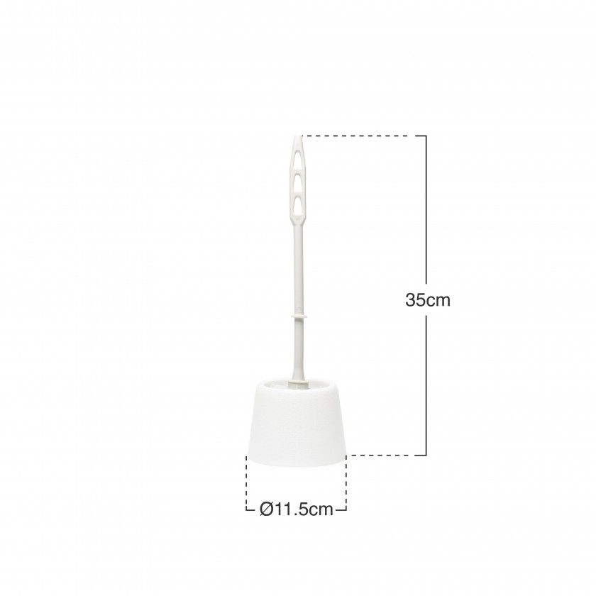 Escovilhão Piaçaba Wc Roma Branco 11.5X35cm Escovilhão Piaçaba Wc Roma Branco 11.5X35cm
