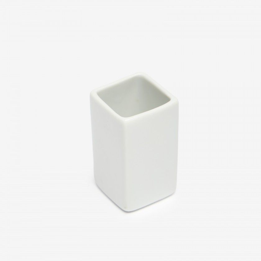 Paliteiro Porcelana Ming Branco 3X3X6cm Paliteiro Porcelana Ming Branco 3X3X6cm