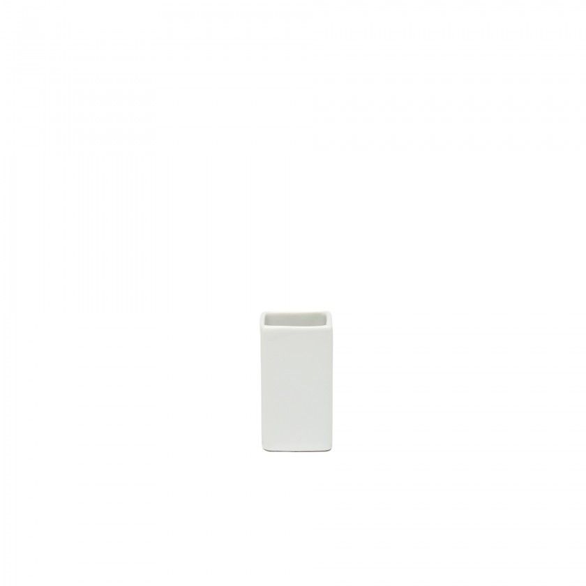 Paliteiro Porcelana Ming Branco 3X3X6cm Paliteiro Porcelana Ming Branco 3X3X6cm