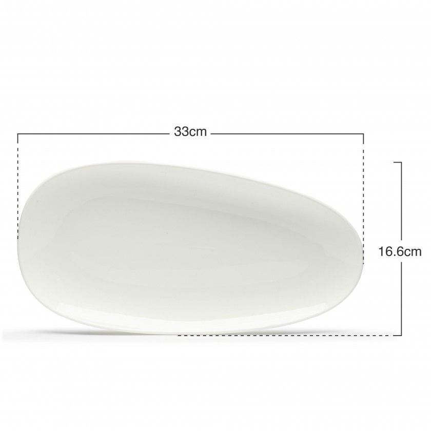 Travessa Porcelana Oval 33X16.6X2.8CM Travessa Porcelana Oval 33X16.6X2.8CM