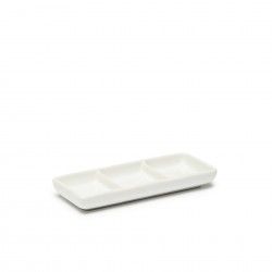 Prato Aperitivos Porcelana 3 Divisórias 15X6.3X2cm Prato Aperitivos Porcelana 3 Divisórias 15X6.3X2cm