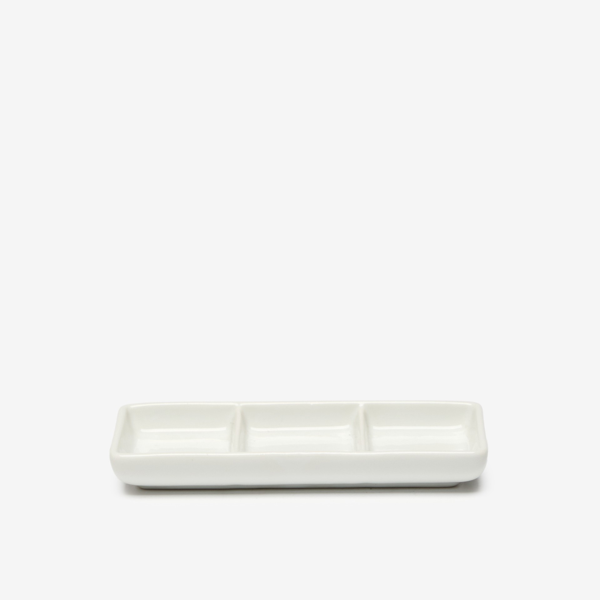 Prato Aperitivos Porcelana 3 Divisórias 15X6.3X2cm