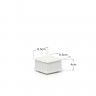 Caixa Porcelana Turismo Branco 6.5X6.5X4cm Caixa Porcelana Turismo Branco 6.5X6.5X4cm