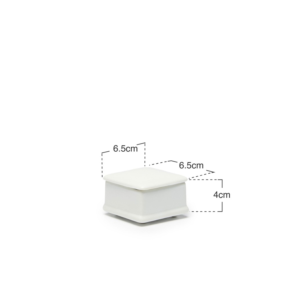 Caixa Porcelana Turismo Branco 6.5X6.5X4cm