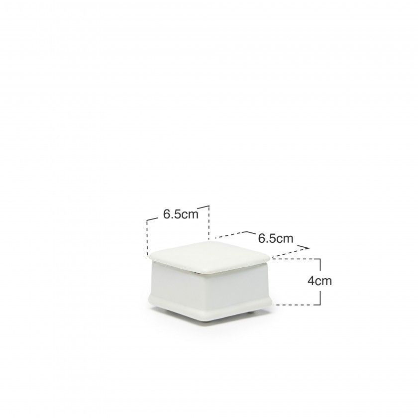 Caixa Porcelana Turismo Branco 6.5X6.5X4cm Caixa Porcelana Turismo Branco 6.5X6.5X4cm