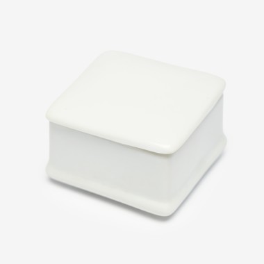 Caixa Porcelana Turismo Branco 6.5X6.5X4cm
