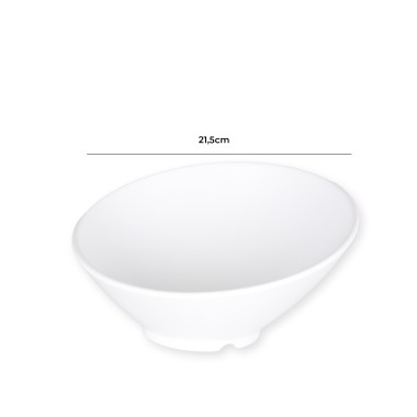 Taça Melamina Trattoria Branco 21.5cm