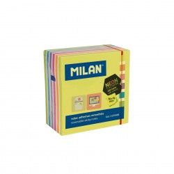 Bloco Notas Aderentes Milan Cor Sortido 400Folhas 76X76mm Bloco Notas Aderentes Milan Cor Sortido 400Folhas 76X76mm