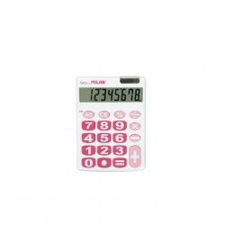 Calculadora Milan Branca Rosa 8 Digitos