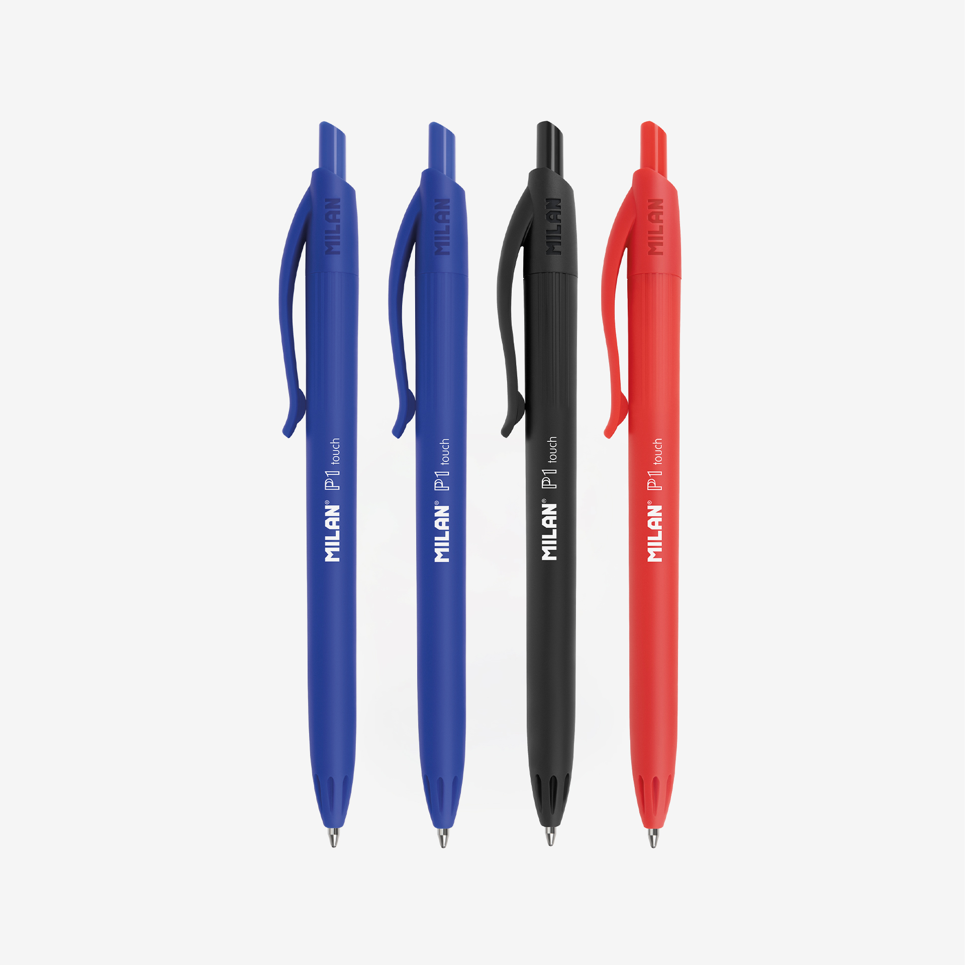 Caneta Milan Azul / Vermelho / Preto Pack 4