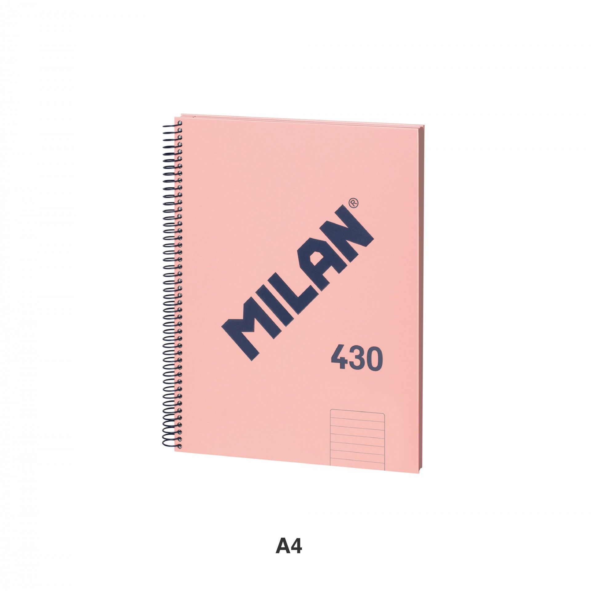 Caderno Espiral Capa Dura A4 Pautado Rosa 80Folhas