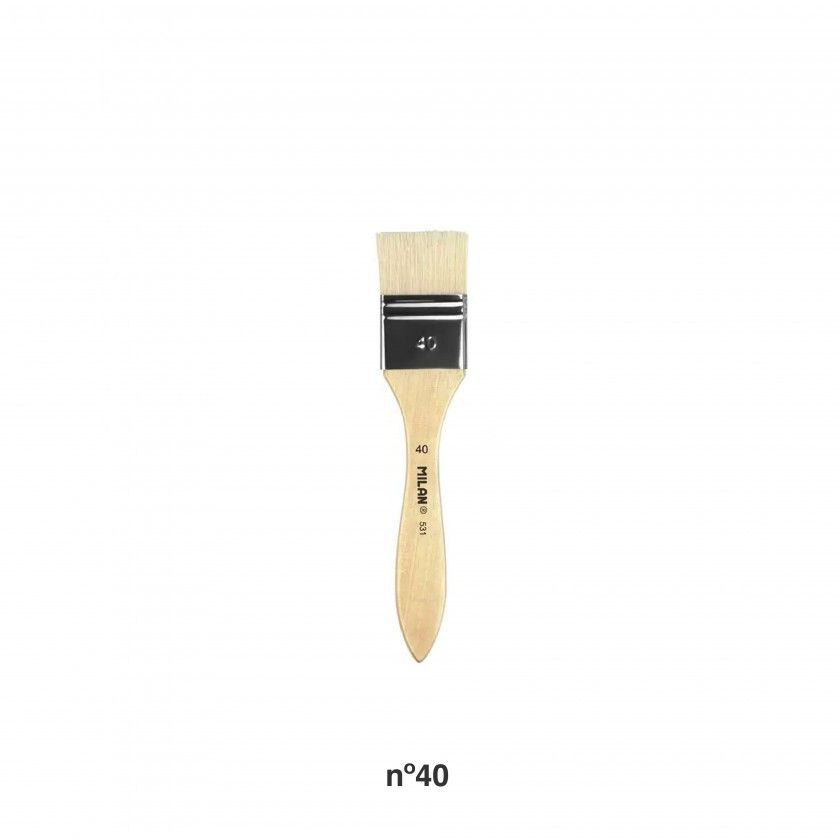 Pincel Espalmado Cerdas Milan 40mm Pincel Espalmado Cerdas Milan 40mm