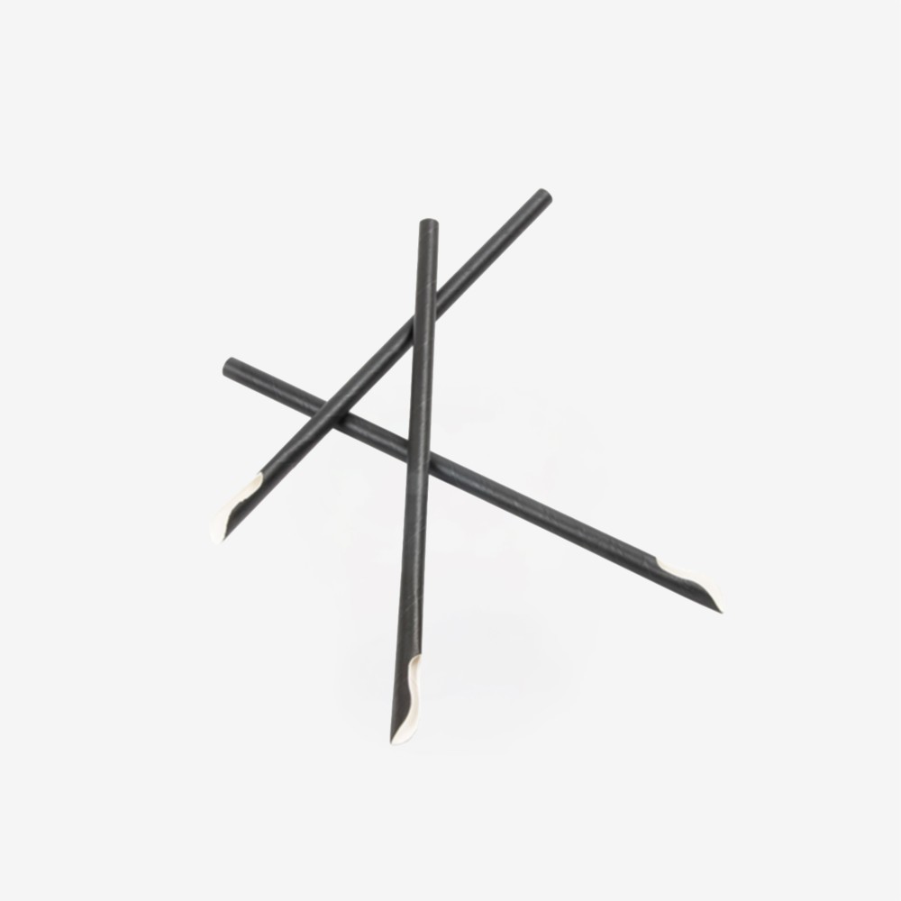 Palhinha Para Granizado Individual Preto �210X8mm Pack 250