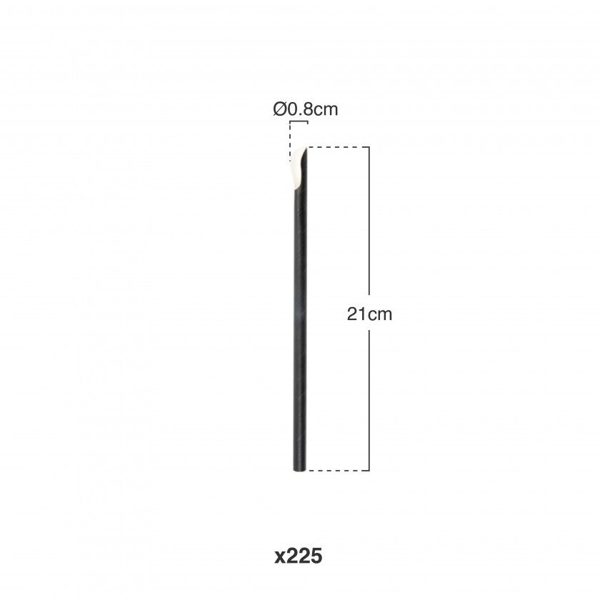 Palhinha Para Granizado Individual Preto Ø210X8mm Pack 250 Palhinha Para Granizado Individual Preto Ø210X8mm Pack 250