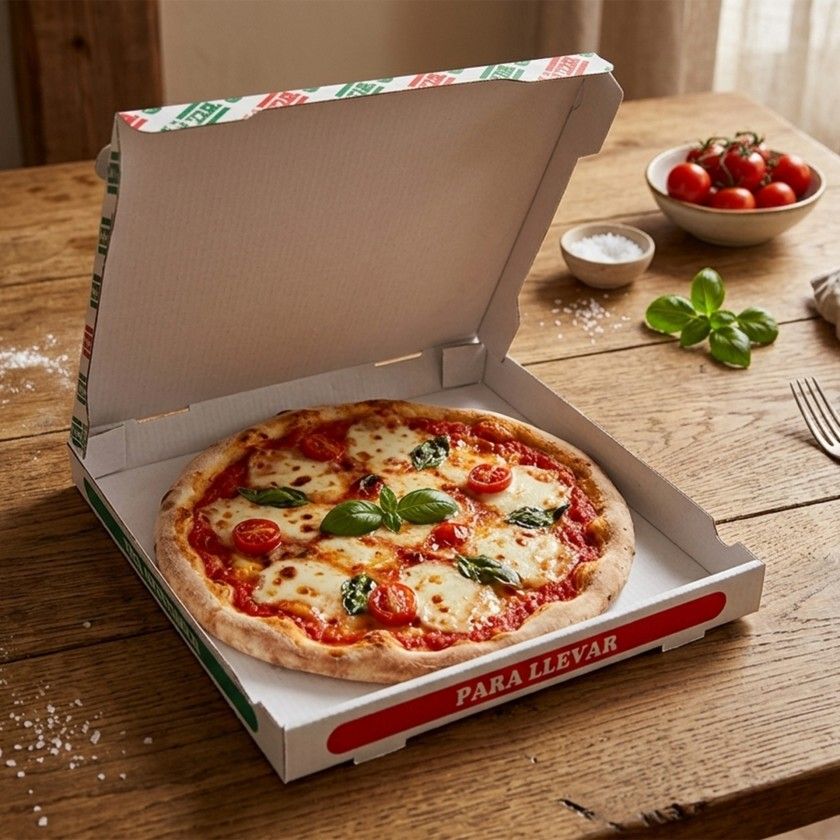 Caixa Pizza Cartão 348g 40X40X4cm Pack 100 Caixa Pizza Cartão 348g 40X40X4cm Pack 100