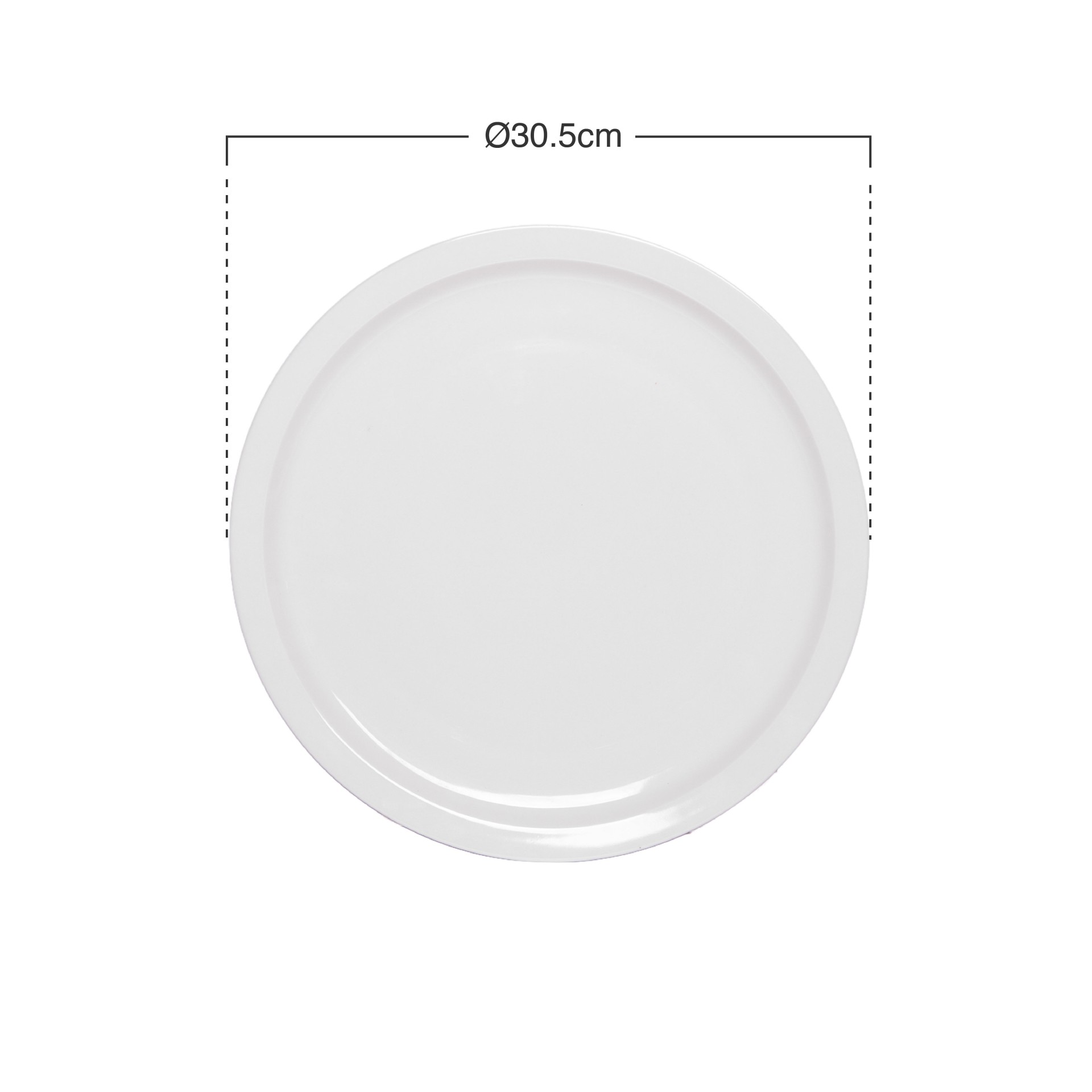 Prato Porcelana Pizza Branco 30.5cm