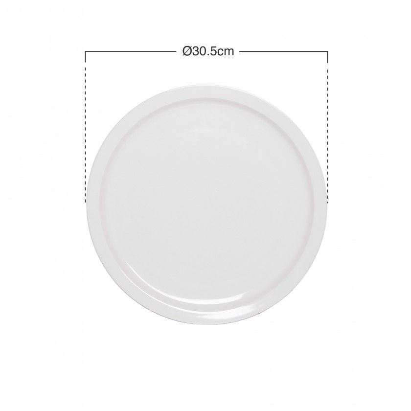 Prato Porcelana Pizza Branco 30.5cm Prato Porcelana Pizza Branco 30.5cm