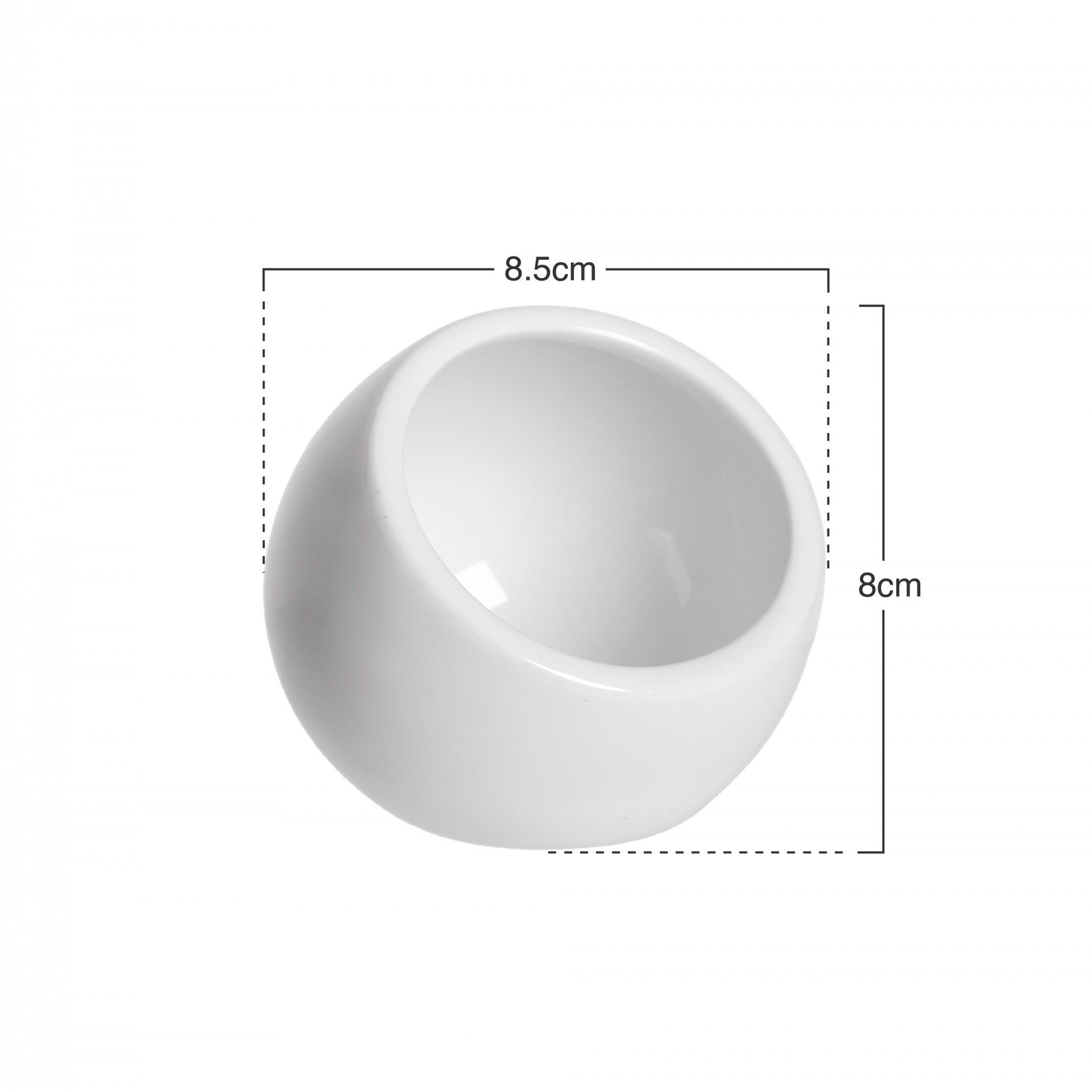 Taça Porcelana Redonda Branco 8X8cm