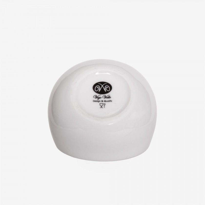 Taça Porcelana Redonda Branco 8X8cm Taça Porcelana Redonda Branco 8X8cm