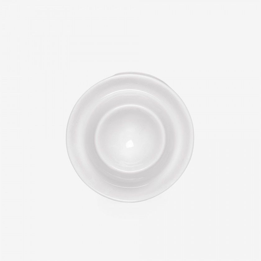 Suporte para Ovo Porcelana Degustacion Branco 8.5X3.5cm Suporte para Ovo Porcelana Degustacion Branco 8.5X3.5cm