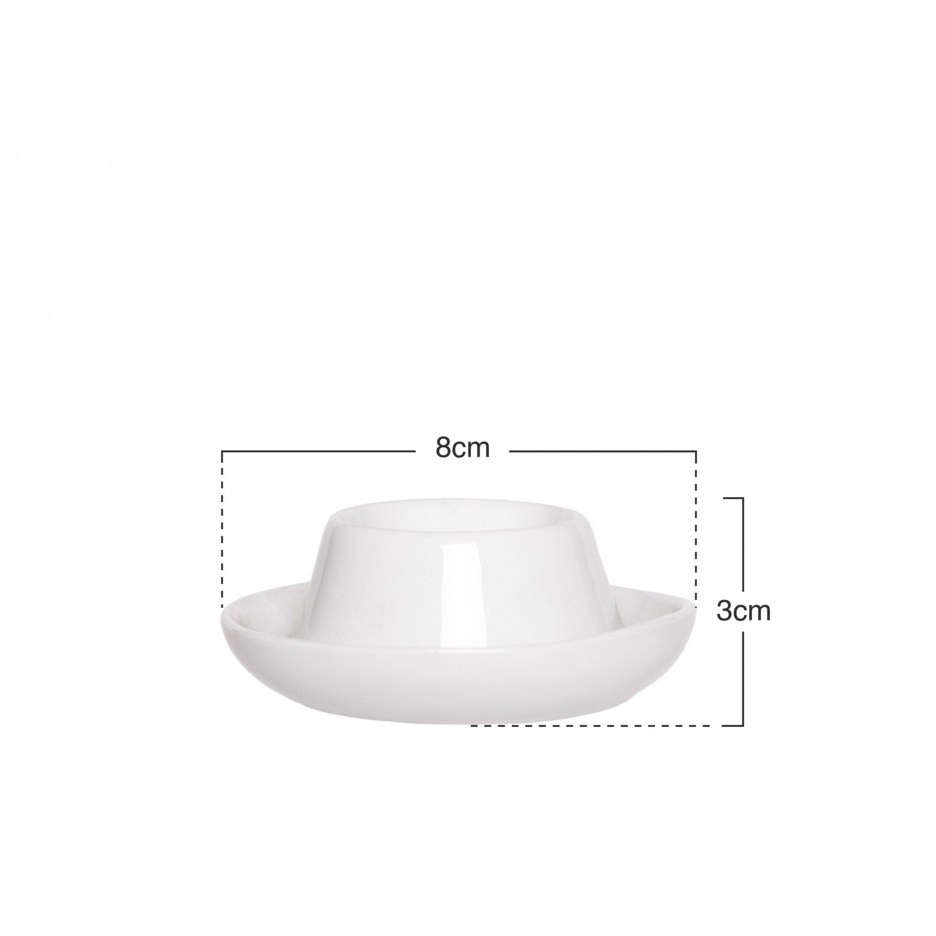 Suporte para Ovo Porcelana Degustacion Branco 8.5X3.5cm