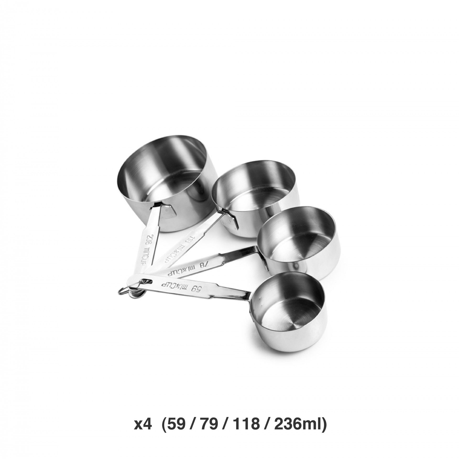 Colheres Medidoras 59/79/118/236ml Pack 4