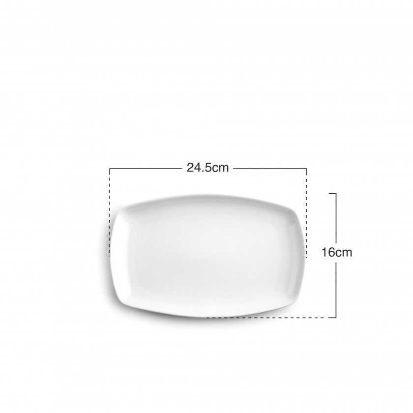 Bandeja Porcelana Castilla Retangular 16X24.5X2.3cm Bandeja Porcelana Castilla Retangular 16X24.5X2.3cm