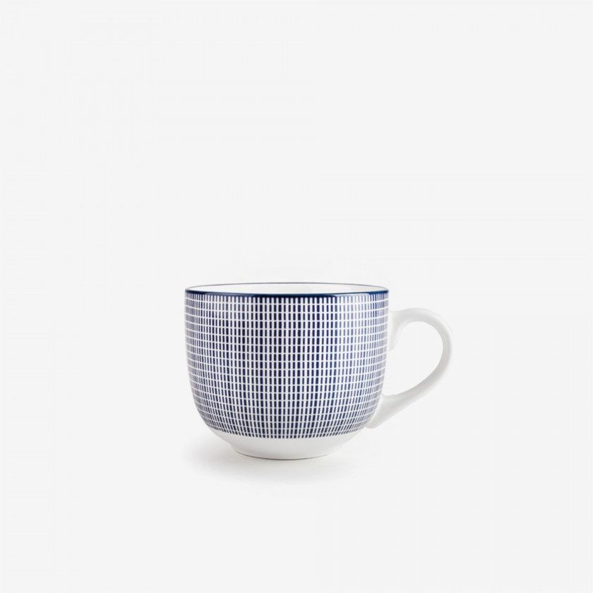 Caneca Jumbo Porcelana Ondas 450ml 10X8.5cm Caneca Jumbo Porcelana Ondas 450ml 10X8.5cm