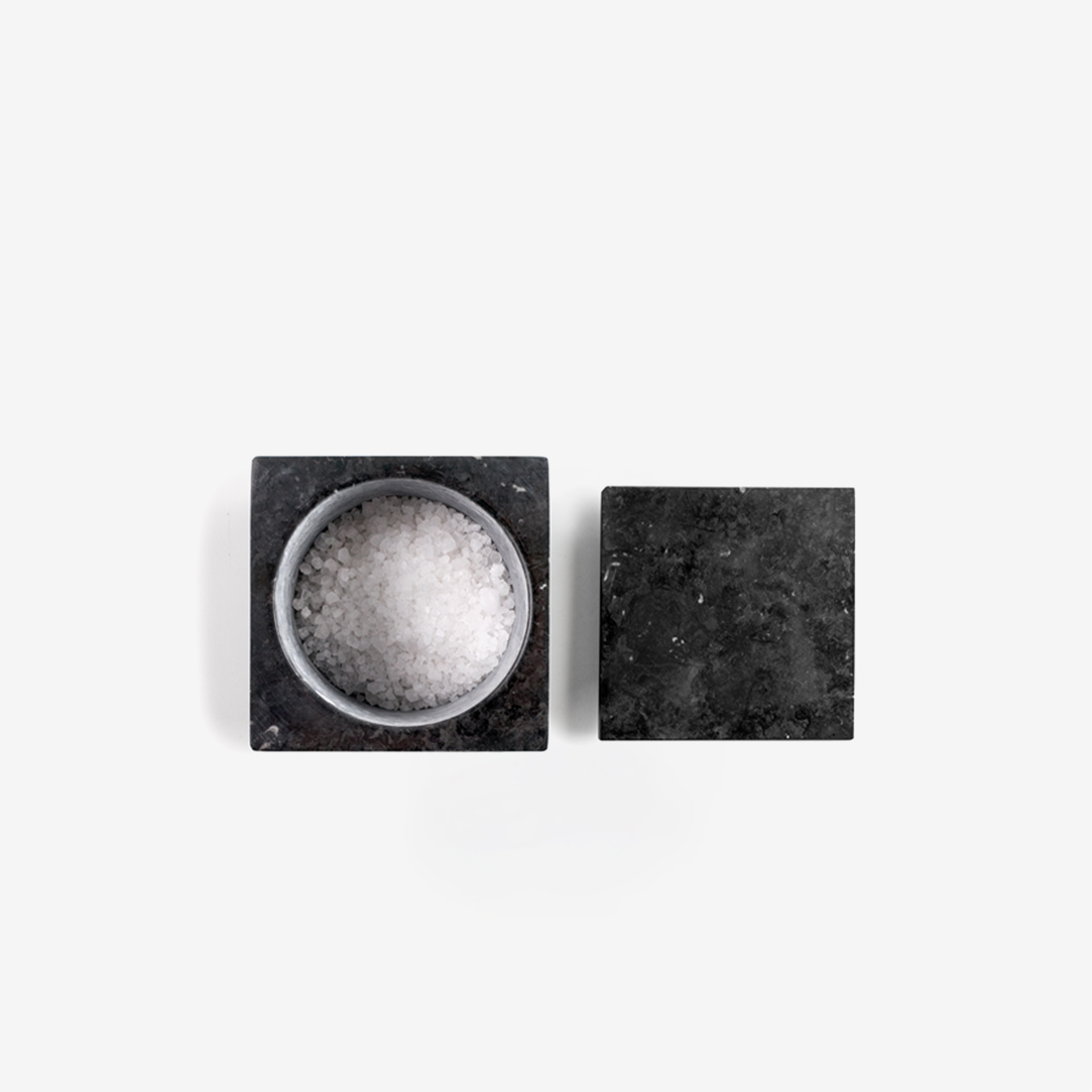 Saleiro Mármore Preto 500Ml 11X11X10.3cm