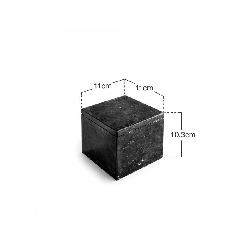 Saleiro Mármore Preto 500Ml 11X11X10.3cm Saleiro Mármore Preto 500Ml 11X11X10.3cm