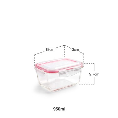 Caixa Hermetica Borosilicato 950ml 18X13X9.7cm