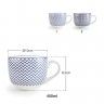 Caneca Jumbo Porcelana Ondas 450ml 10X8.5cm Caneca Jumbo Porcelana Ondas 450ml 10X8.5cm