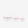 Caixa Hermetica Borosilicato 220/650/1300ml Pack 3 Caixa Hermetica Borosilicato 220/650/1300ml Pack 3