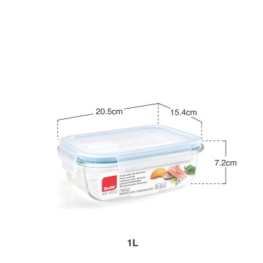 Caixa Hermetica Borosilicato 1000ml