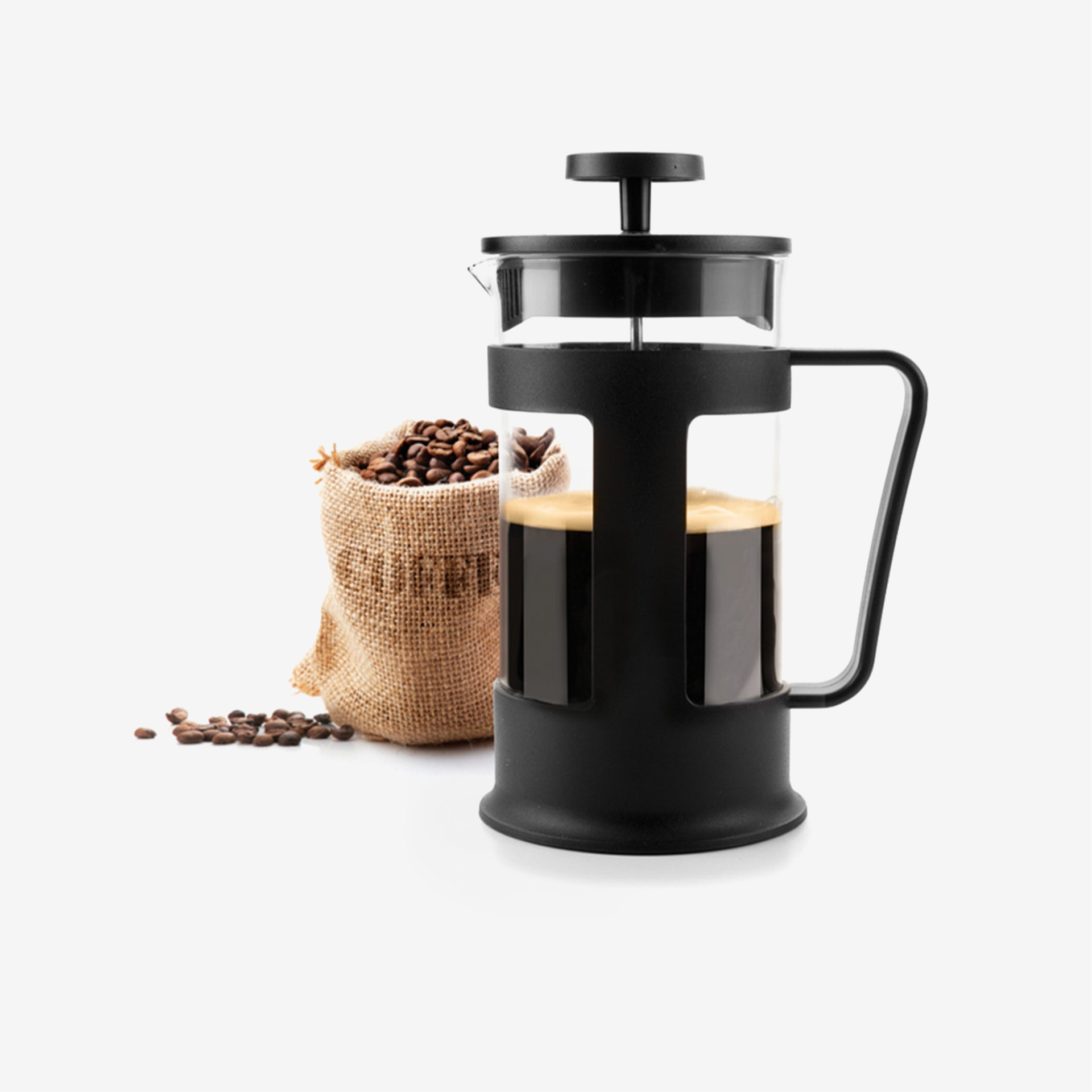 Cafeteira Embolo Vidro + Plástico 1000ml