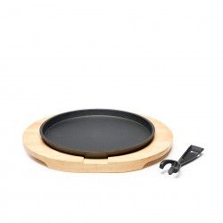Prato Ferro Fundido �30X4.2cm + Base Madeira 40X35cm
